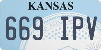 KS license plate 669IPV