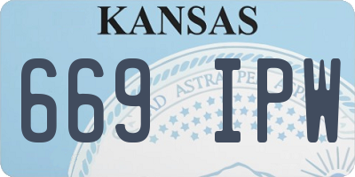 KS license plate 669IPW