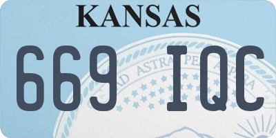 KS license plate 669IQC