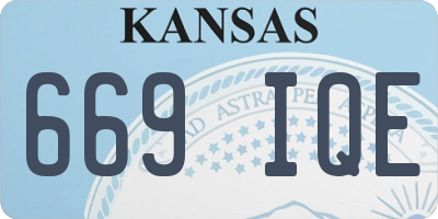 KS license plate 669IQE