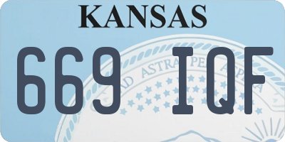 KS license plate 669IQF