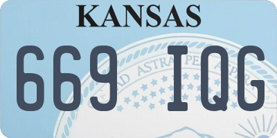KS license plate 669IQG