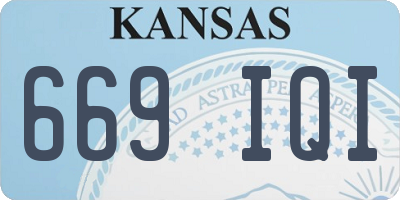 KS license plate 669IQI