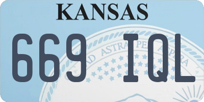 KS license plate 669IQL