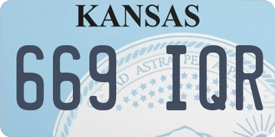 KS license plate 669IQR