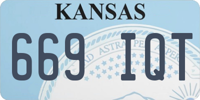 KS license plate 669IQT