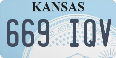 KS license plate 669IQV