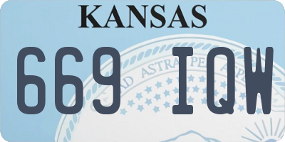 KS license plate 669IQW
