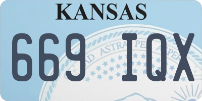 KS license plate 669IQX