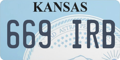 KS license plate 669IRB