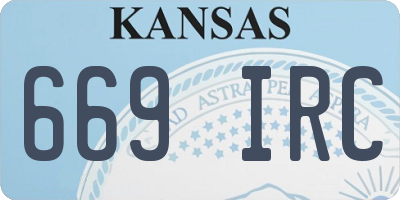 KS license plate 669IRC