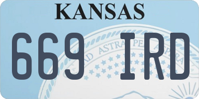 KS license plate 669IRD