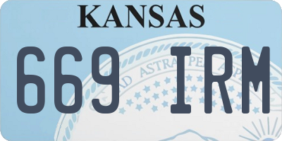 KS license plate 669IRM
