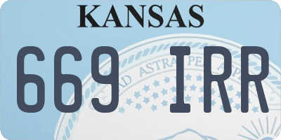 KS license plate 669IRR