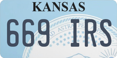 KS license plate 669IRS