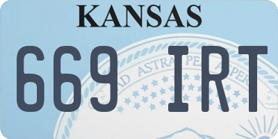 KS license plate 669IRT
