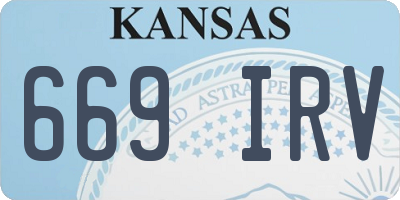 KS license plate 669IRV