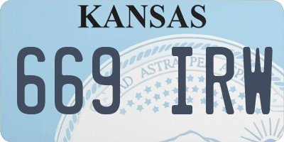 KS license plate 669IRW