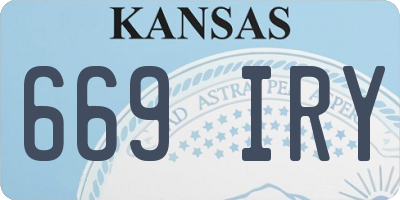 KS license plate 669IRY