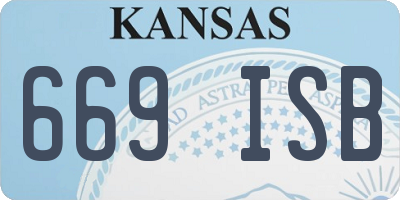 KS license plate 669ISB
