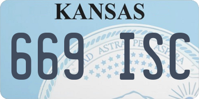 KS license plate 669ISC