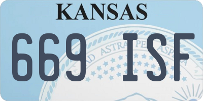KS license plate 669ISF