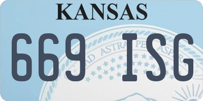 KS license plate 669ISG
