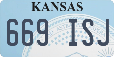 KS license plate 669ISJ