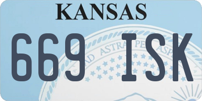 KS license plate 669ISK