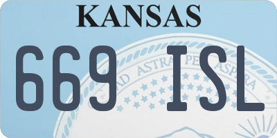 KS license plate 669ISL