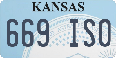 KS license plate 669ISO