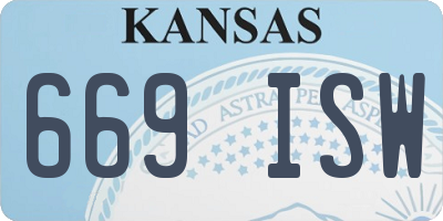 KS license plate 669ISW