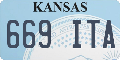 KS license plate 669ITA