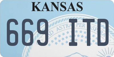 KS license plate 669ITD