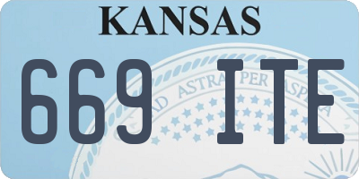 KS license plate 669ITE
