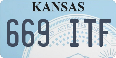 KS license plate 669ITF