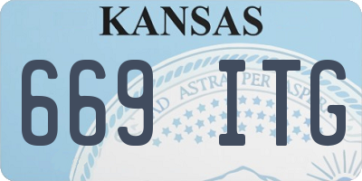 KS license plate 669ITG
