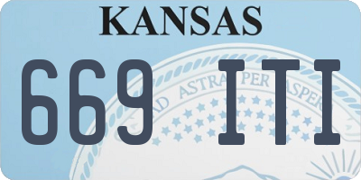KS license plate 669ITI