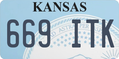 KS license plate 669ITK