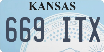 KS license plate 669ITX