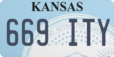 KS license plate 669ITY