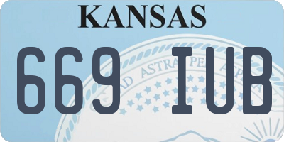 KS license plate 669IUB