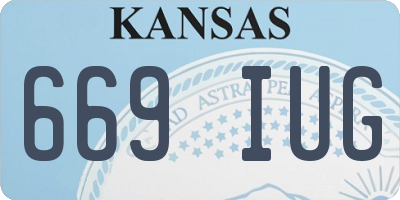 KS license plate 669IUG