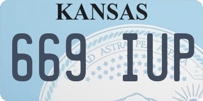 KS license plate 669IUP