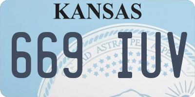 KS license plate 669IUV