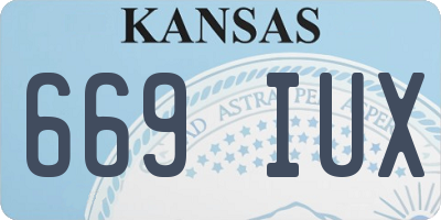 KS license plate 669IUX