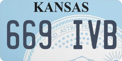 KS license plate 669IVB