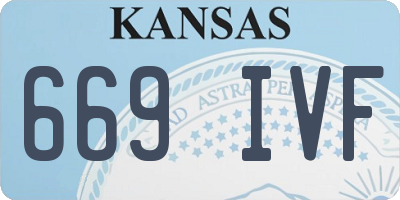 KS license plate 669IVF