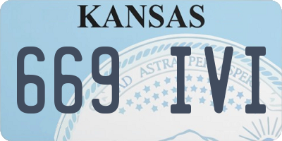 KS license plate 669IVI