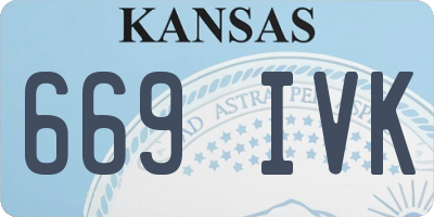 KS license plate 669IVK